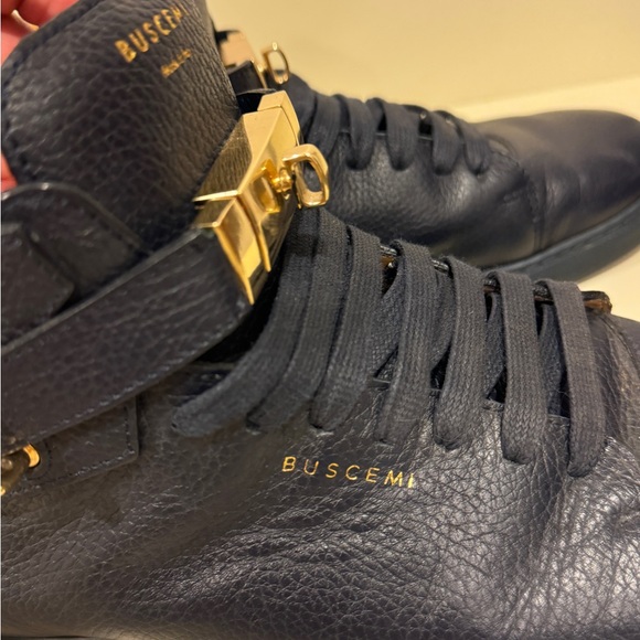 Buscemi Navy and Gold Men's Sneakers - Picture 8 of 9